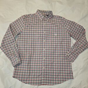 Chaps Men's Plaid Button-Down Shirt in Green, Blue & Red